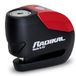 Radikal RK9 Anti-diefstal hangslot Motorfiets schijfalarm 120 Db Universele led-waarschuwing, rood, 6 mm