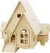 Merkloos 3D bouwpakket - huis met puntdak - 22 x 17 x 20 cm - triplex hout