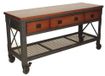 Établi roulant - Dessus en bois de caoutchouc massif - Tiroir à roulements à billes - 183 x 61 x 94 cm - Plateau grillagé - Avec roulettes pivotantes