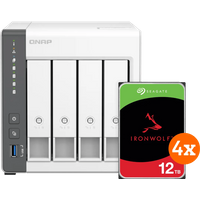 QNAP TS-433-4G + Seagate Ironwolf 12TB 4-Pack