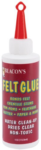 Beacon Adhesive Viltlijm 118 ml middelgrote fles, helder handwerk lijm, andere, droogt glashelder, 16x5x5 cm, 118