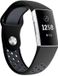 By Qubix Qubix - Siliconen DOT bandje voor Fitbit Charge 3 & 4 - Zwart/Grijs - Large
