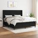 Maison Exclusive - Sommier à lattes de lit avec matelas Noir 160x200 cm Tissu