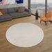 Kurflor Tapis de salon design uni moderne et intemporel 160 x 160 cm Rond turquoise