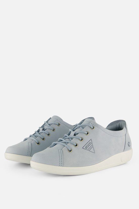 ECCO Soft 2.0 Sneakers blauw Nubuck - Maat 38