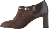 Next - Dames - Forever Comfort® laarzen met ronde neus, blokhak en gespdetails - Bruin
