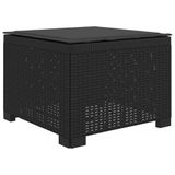 vidaXL Eén-zits Tuin Sofa met Kussen Rieten Look PP Antraciet