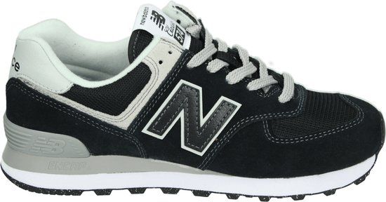 New Balance 574 V3 Dames Sneakers - Maat 37 - Zwart/Wit - Leer
