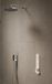 Hotbath Cobber IBS24 inbouw regendoucheset met ronde handdouche aan glijstang en 20cm ronde hoofddouche aan 30cm plafondarm geborsteld nikkel