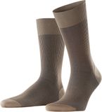 FALKE Fine Shadow gedessineerd katoen sokken heren beige - maat 39-40