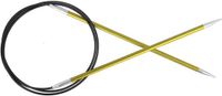 KnitPro Zing Rondbreinaald 3.5mm - 80cm - Groen - Metaal
