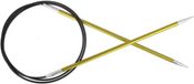 KnitPro Zing Rondbreinaald 3.5mm - 80cm - Groen - Metaal