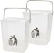 Plasticforte bac à déchets GFT pour plan de travail - 2x - 5L - petit - transparent - refermable - 20 x 17 x 23 cm - bac à compost