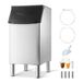 VEVOR Bac à glaçons en acier inoxydable, bac de stockage pour machine à glaçons capacité de 136 kg, avec pieds en caoutchouc antidérapants réglables, pour restaurant hôtel débits de boissons