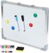 Relaxdays Whiteboard - 40x30 cm - Beschrijfbaar - Uitwisbaar - Magnetisch - Wit/Zilver