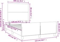 vidaXL Bedframe zonder matras, donkerbruin, 120x190 cm, met stoffen bekleding