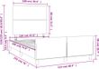 vidaXL Bedframe zonder matras, donkerbruin, 120x190 cm, met stoffen bekleding