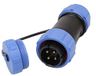 4-polig PRO ELEC 4-polig 7-12 mm IP68 inline schroefdraad ronde stekker
