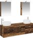 vidaXL Badkamermeubel Set 5 stuks Oud hout Bewerkt hout en glas