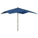 VidaXL Parasol met houten paal 300x300x273 cm Arctisch blauw