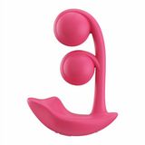HoneyPlayBox Melody-Pressure Sensing App-Controlled Twin Balls Clit & G-sp Vibrator Magenta