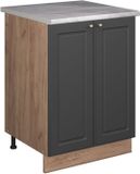 Vicco Wastafelkast Fame-Line, Anthrazit-Gold Landhaus/Goudkleurig Eiken, 60 cm