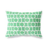 BonaMaison Petrol Groen-Wit Decoratieve Kussensloop, Kussenhoezen Bank, Decoratieve Kussenhoesjes, Kussensloop; Sofa, Slaapkamer, Kantoor, Auto 45x60 Cm - Ontworpen en vervaardigd in Turkije