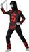 Atosa Carnaval verkleed kostuum/outfit - Ninja - voor jongens - zwart/rood - polyester - Compleet 116