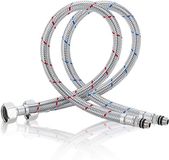 Ibenzoa® Roestvrijstalen flexibele slangen set voor keuken en badkamer, 80 cm, hogedrukbestendig