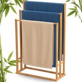BUDDLEY Handdoekrek - Bamboe - 3 Armen - Staand - Bruin