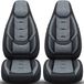 Hymer Housse de siège de camping premium pour Hymer Grand Canyon H1 en Noir/Gris (2 sièges individuels)