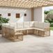 Maison Exclusive - Salon de jardin 9 pièces polyester naturel crème