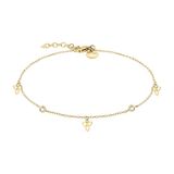 TJ-0014-A-27 Tamaris dames-voet ketting roestvrij staal 2 zirkonia One Size Goud 32016702