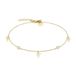 TJ-0014-A-27 Tamaris dames-voet ketting roestvrij staal 2 zirkonia One Size Goud 32016702