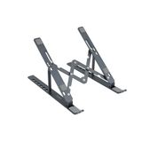 watiowave Opvouwbare standaard van aluminium, draagbaar, licht, robuust en verstelbaar, ideaal voor het organiseren van apparaten en ter verbetering van de ergonomie.