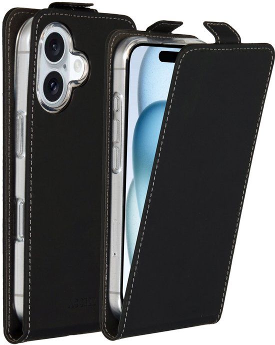 Accezz Flipcase - Geschikt voor Apple iPhone 16 - Zwart