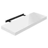 WOLTU Hoogglans zwevende plank, 80cm witte wandplank, slaapkamer | MDF houten plank, hangende moderne vitrine en organizer voor woonkamer, keuken, badkamer, hal, kantoor