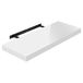 WOLTU Hoogglans zwevende plank, 80cm witte wandplank, slaapkamer | MDF houten plank, hangende moderne vitrine en organizer voor woonkamer, keuken, badkamer, hal, kantoor