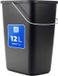 KADAX Afvalemmer zonder deksel met beweegbare metalen handgreep, robuust, kunststof container (zwart, 12 l)