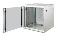 Connetto - Kast 19" 9 wandeenheden voor netten (H) 510 x (B) 600 x (D) 450 mm kleur grijs glazen deur