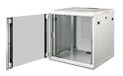 Connetto - Kast 19" 9 wandeenheden voor netten (H) 510 x (B) 600 x (D) 450 mm kleur grijs glazen deur