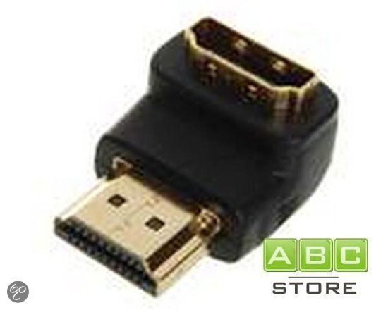 ABC-LED HDMI A-A Verloopstekker 90° Beneden Male Female