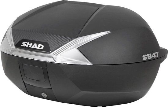 Shad Topkoffer 47 l, zwart/wit carbon, SH47, voor Honda CB 650 R vanaf 2019