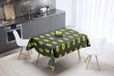 Bonamaison Tafelkleed, Anti-Mold, Sneldrogend, Waterdicht, 100% Polyester Tafellaken, Neon Geel, Rook, 140 x 140 Cm