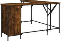 vidaXL Bureau Gerookt Eikenhout 141x141x75 cm