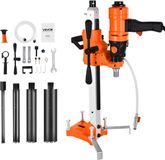 VEVOR Diamantkernboormachine, Maximale Boordiameter 20,2cm, 2-in-1 Diamantboor, 1500 W met 4 Boren en Instelbare Snelheden (1000 / 2500tpm) voor Beton, Baksteen en Steen