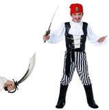 Smiffys R.H. Smith & Sons Wig Makers Ltd Piraten verkleedpak maat M met zwaard voor kinderen