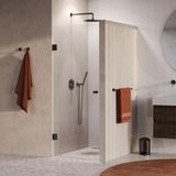 Brauer Void - Carving Nisdeur - Helder Glas - 70 x 200 cm - Omkeerbaar - incl. Glascoating - PVD Gunmetal Geborsteld