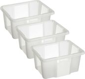 Sunware Nesta - 3x - plastique - 24L - transparent - 42 x 33 x 22 cm - empilable