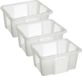 Sunware Opslagbox Nesta - 3x - kunststof - 24L - transparant - 42 x 33 x 22 cm - stapelbaar